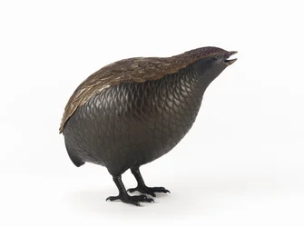 Incense box in the shape of a quail, one of a pair, Tokyo, Edo period