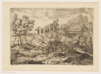 Landscape with Shepherds and a Flock by a Ruin (Landscapes after Titian)