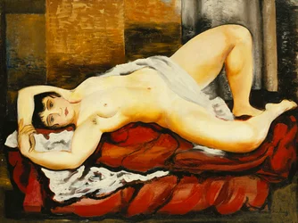 Nude in White Sheet