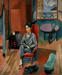 Portrait of Jean Cocteau Sitting in His Studio