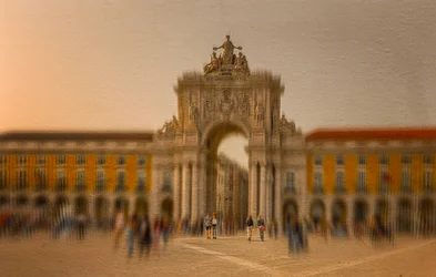 Golden Hour Lisbon Arch