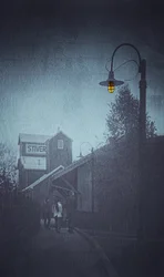 Moody Rainy Street
