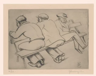 Three Men on a Bench