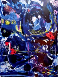 Dynamic Blue Abstract