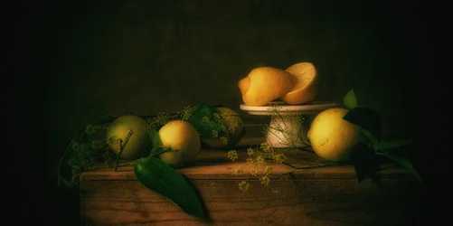 Moody Lemon Still Life