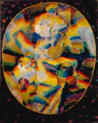 Still Life Synchromy with Nude in Yellow