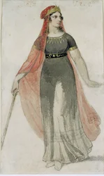 Costume design for Medea, heroine of one of Franz Grillparzer