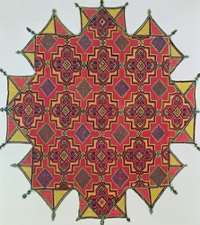 Textile with geometric pattern