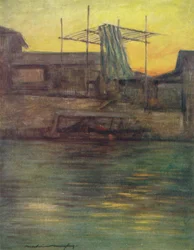 A Back Canal, Osaka, c. 1887, 1901