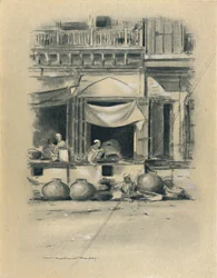 Bazaar at Delhi, 1903