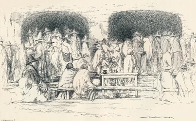 Mid-day at Puebla, c1895