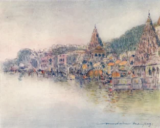 On the Banks of Holy River, Benares