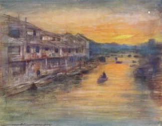 On the Great Canal, Osaka, c1887, 1901