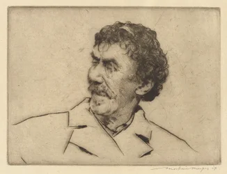 Whistler, Looking Right, Monocle Left Eye