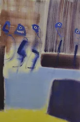 Abstract Blue Figures