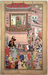 Akbar giving an audience, from the 