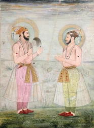 Portraits of Prince Dara Shikoh and Prince Sulaiman Shikoh Nimbate