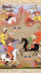 The Game of Polo, miniature from a Shahnama