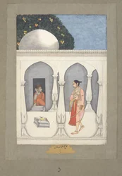 A lady visiting a Saiva shrine, c.1740