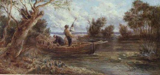 Setting eel traps