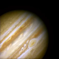 An ancient storm in the Jovian atmosphere