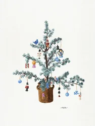 Potted Festive Christmas Tree