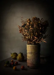 Moody Still Life Flowers