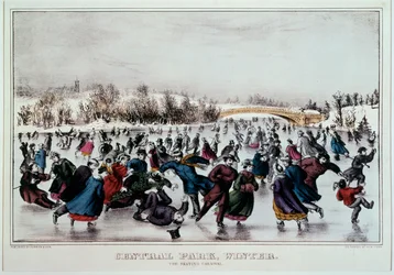 Skating in Central Park, New York