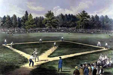 The American National Game of Baseball, Grand Match for the Championship at the Elysian Fields, Hoboken, N.J. 1866
