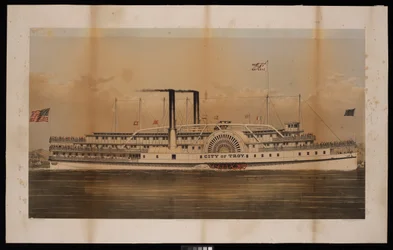 Paddle Steamer City of Troy Citizens Line Troy and Saratoga