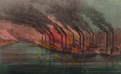 Bombardment and Capture of Fort Henry by Federal Gunboats