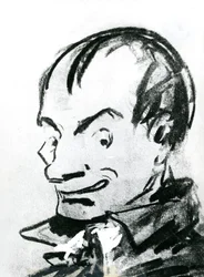 Caricature of Charles Baudelaire (1821-67)
