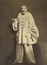 Pierrot Laughing (Charles Deburau), Photo by Nadar, c. 1855