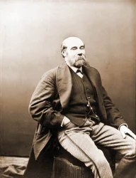 Portrait of Paul Feval, filetonist from the period of Gaboriau and Ponson du Terrail 1817-1887 (photo)
