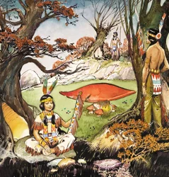 A Squaw and Braves (illustration from 