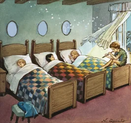 Wendy, Michael and John Sleeping, Illustration from 