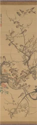 Sparrows in a Plum Tree