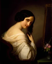 A lady at her toilette