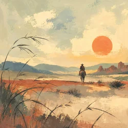 Desert Rider Sunset