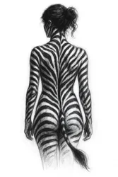 Elegant Zebra Woman