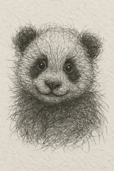 Fluffy Panda Cub