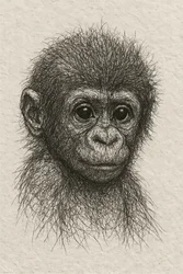 Innocent Chimp Baby