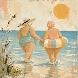 Joyful Beach Stroll