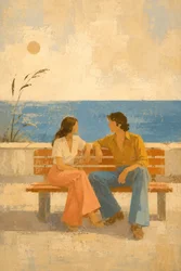 Nostalgic Seaside Couple