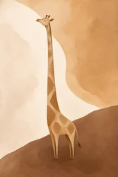 Serene Giraffe Landscape