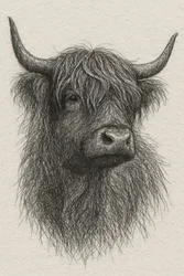 Shaggy Highland Bull