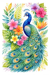 Vibrant Peacock Bloom