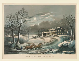 American Winter Scenes. Evening
