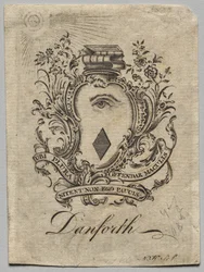 Bookplate: Coat of Arms with Danforth inscribed