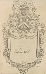 Harvard College Bookplate with the Christo et Ecclesiae Seal